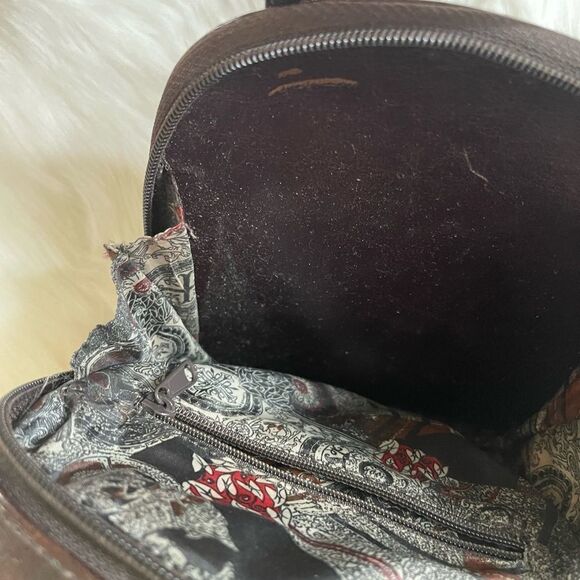 Belle Rose leather two tone brown and tan purse/crossbody bag. - Picture 11 of 11